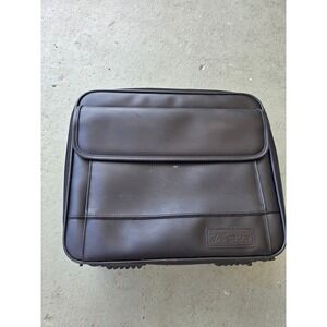 Targus Black Faux Leather Laptop Briefcase Messenger Bag Compartment 15in E3